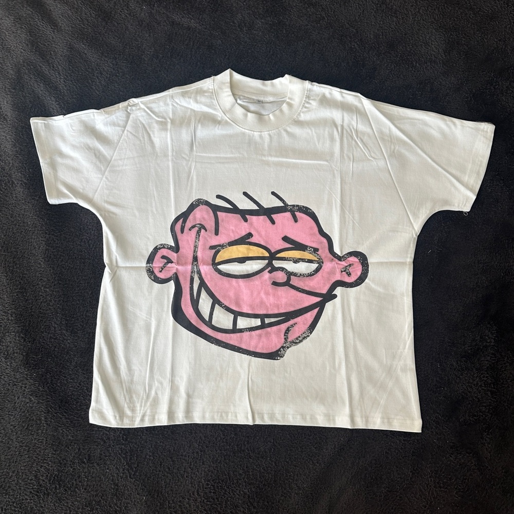 Billionaire Studios New Fashion Head Printed Tee Off White || Size Medium